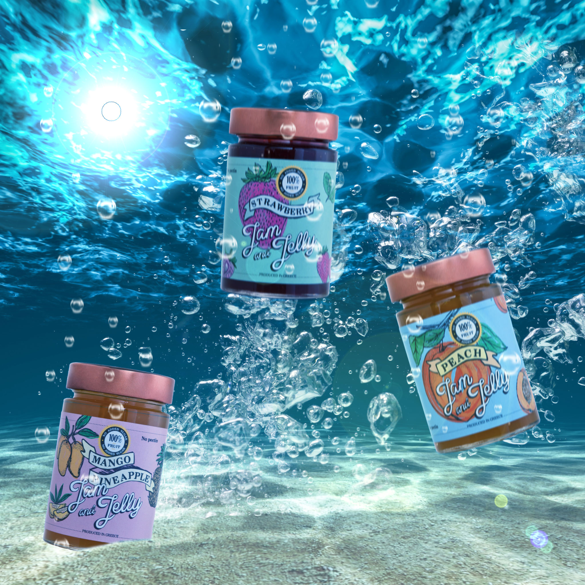 Jars Underwater